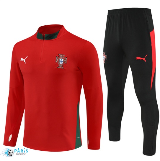 Nouveau Survetement Portugal Enfant Rouge/Noir 2025/26