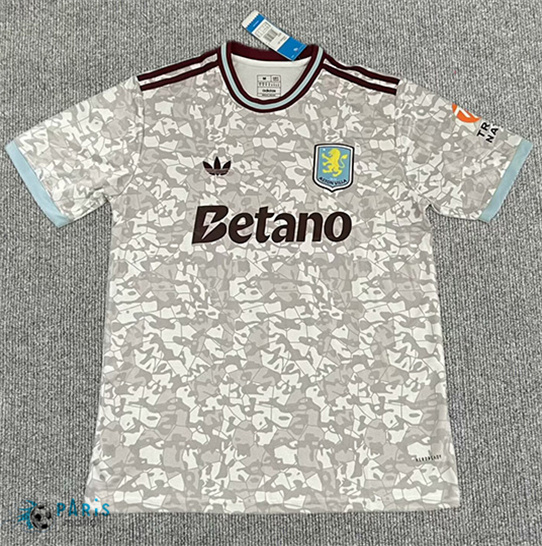 Flocage Maillot Foot Aston Villa Gris 2025/26