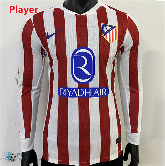 Prix Maillot Foot Atletico Madrid Player Domicile Manche Longue 2025/26