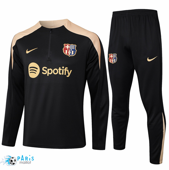 Soldes Survetement Barcelone Enfant noir 2025/26
