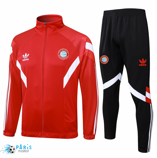 Soldes Veste Survetement Bayern Munich Enfant rouge 2025/26