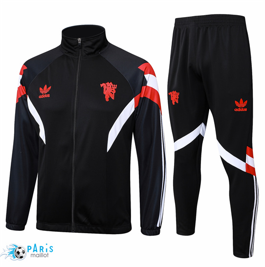 Acheter Veste Survetement Manchester United Enfant noir 2025/26