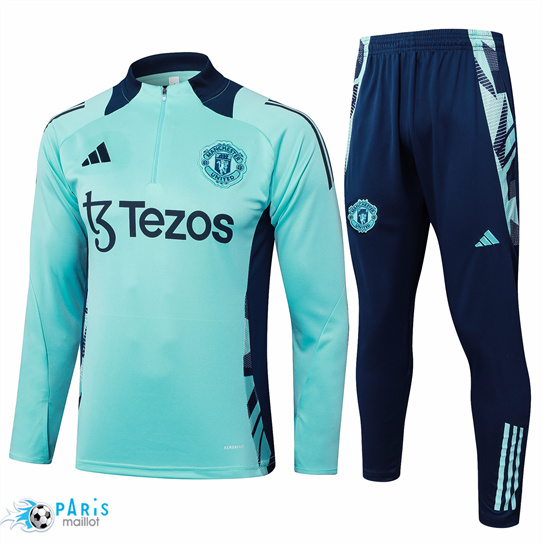 Flocage Survetement Manchester United Enfant vert clair 2025/26