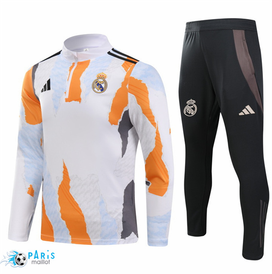 Soldes Survetement Real Madrid Enfant Blanc 2025/26