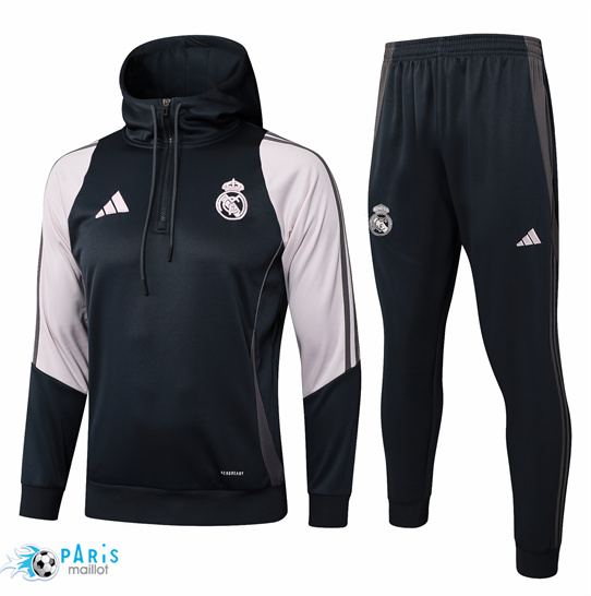 Nouveau Survetement Sweatshirt à capuche Real Madrid Enfant gris foncé 2025/26