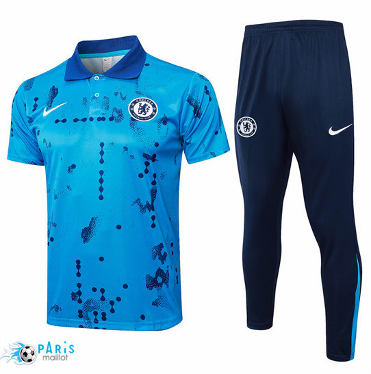 Achat Maillot Training Foot Chelsea Polo + Pantalon bleu 2025/26