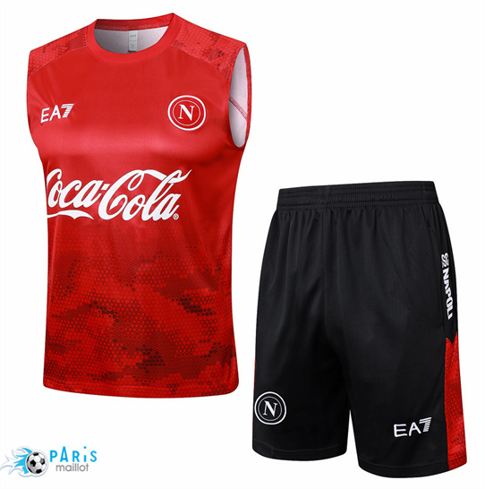 Créer Maillot Training Foot Naples Debardeur + Short rouge 2025/26