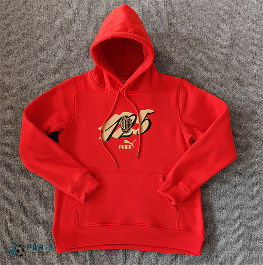 Soldes Veste Sweat A Capuche AC Milan anniversaire rouge 2025/26