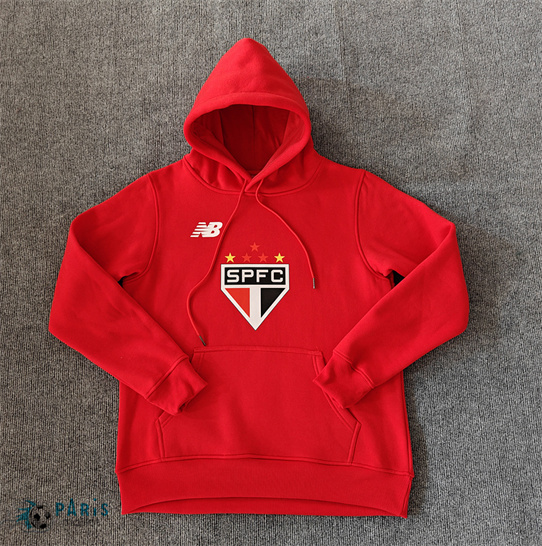Soldes Veste Sweat A Capuche Sao Paulo rouge 2025/26
