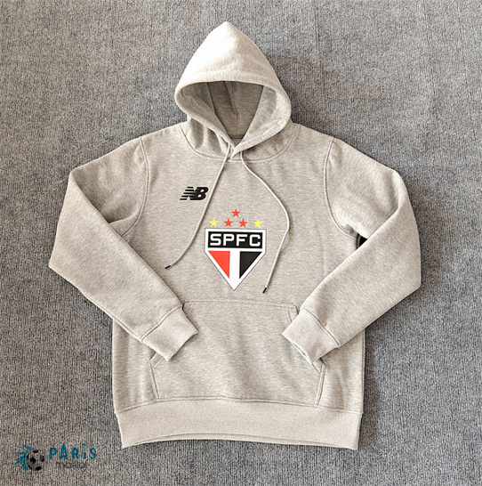 Soldes Veste Sweat A Capuche Sao Paulo gris 2025/26