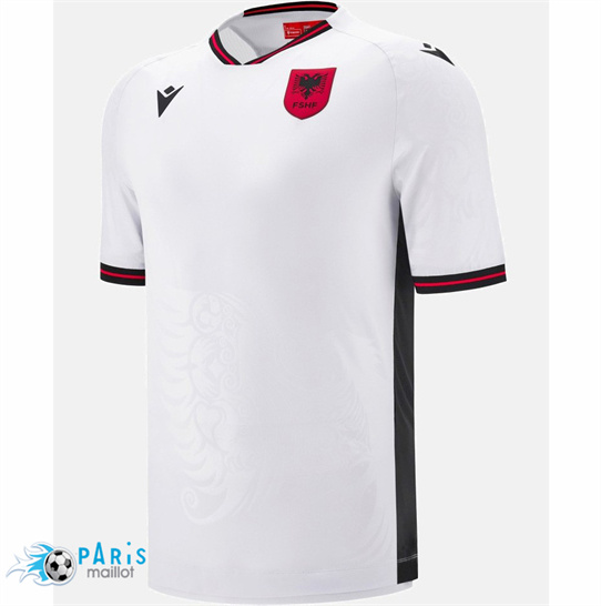 Maillotparis Soldes Maillot Foot Albanie Exterieur Blanc 2025/26