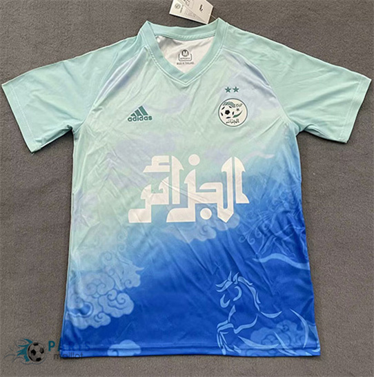 Maillotparis Flocage Maillot Foot Algérie Training Bleu/Vert 2025/26