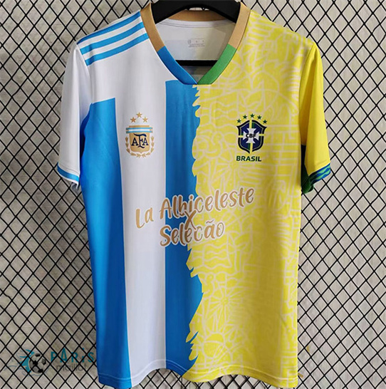 Maillotparis Flocage Maillot Foot Argentine-Brésil co-marqué Edition 2025/26