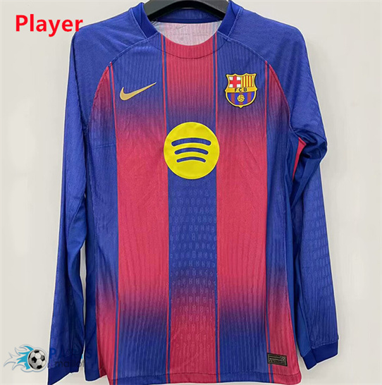 Maillotparis Marque Maillot Foot Barcelone Player Manche Longue Rouge 2025/26