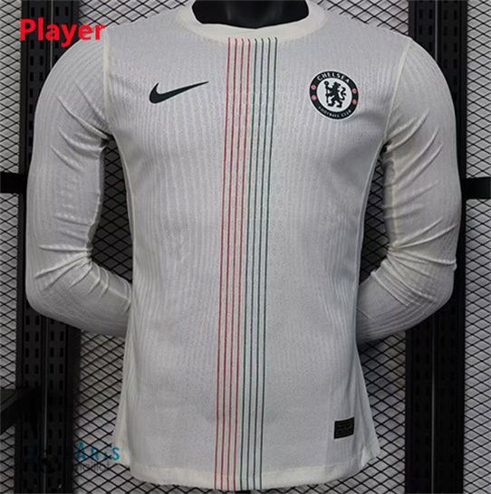 Maillotparis Discount Maillot Foot Chelsea Player Manche Longue Blanc 2025/26
