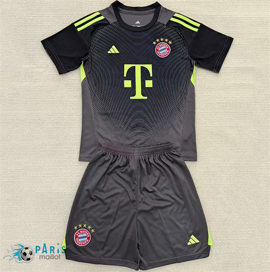 Maillotparis Marque Maillot Foot Bayern Munich Enfant Gardien De But noir 2025/26