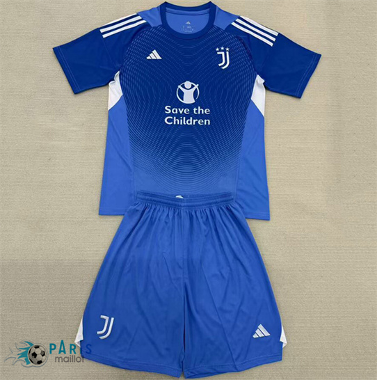 Maillotparis Achat Maillot Foot Juventus Enfant Gardien De But Bleu 2025/26