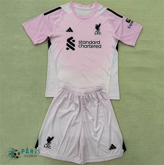 Maillotparis Flocage Maillot Foot Liverpool Enfant Gardien De But Rose 2025/26