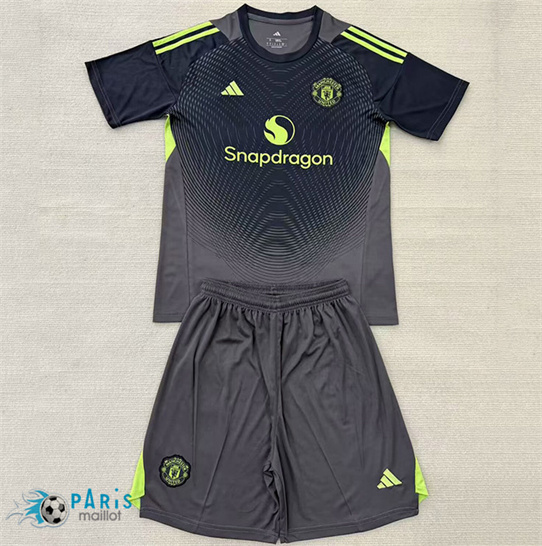 Maillotparis Achat Maillot Foot Manchester United Enfant Gardien De But noir 2025/26