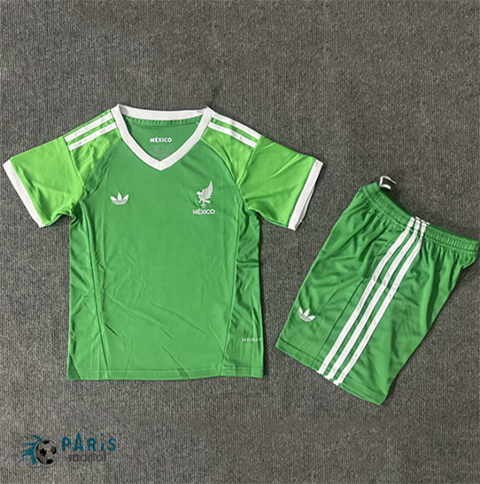 Maillotparis Acheter Maillot Foot Mexique Enfant Gardien De But Coupe d'Or Vert 2025/26