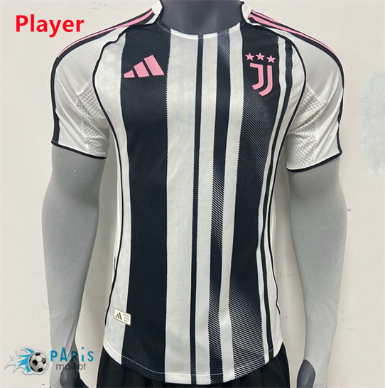 Maillotparis Créer Maillot Foot Juventus Player Noir/Blanc 2025/26