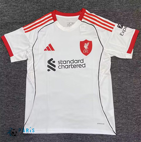 Maillotparis Achat Maillot Foot Liverpool Blanc 2025/26