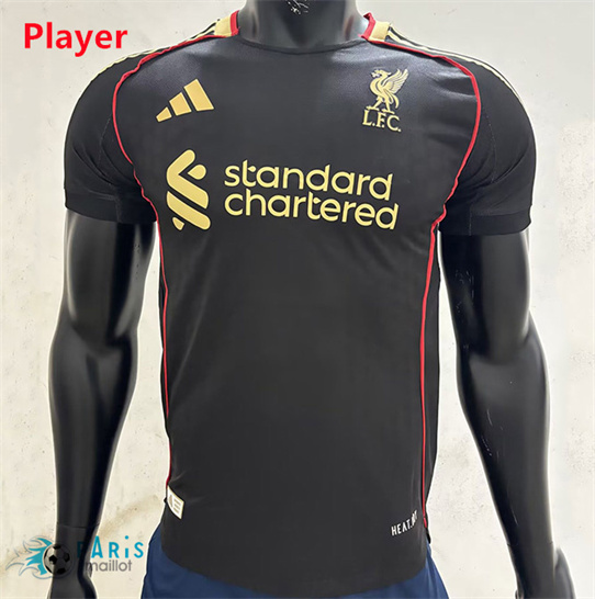 Maillotparis Marque Maillot Foot Liverpool Player Noir 2025/26