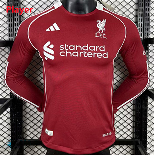 Maillotparis Prix Maillot Foot Liverpool Player Domicile Manche Longue 2025/26