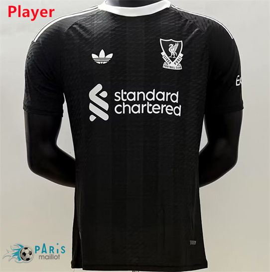 Maillotparis Achat Maillot Foot Liverpool Player Gardien De But noir 2025/26