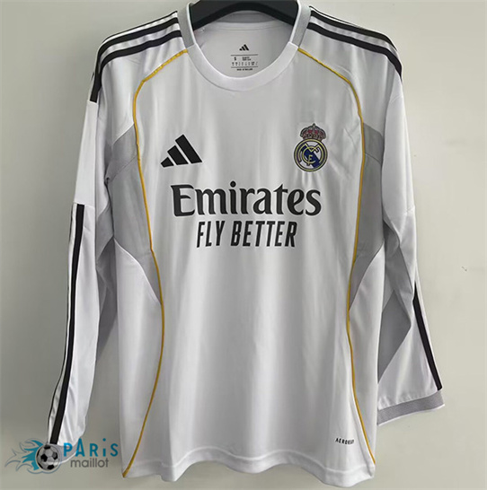 Maillotparis Acheter Maillot Foot Real Madrid Domicile Manche Longue 2025/26