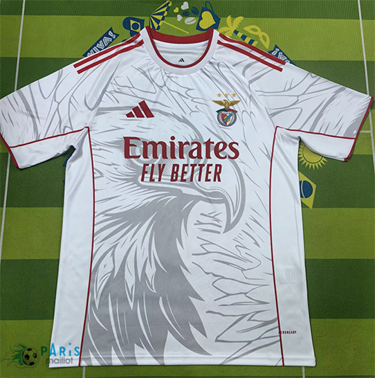 Nouveau Maillot Foot Benfica Blanc 2025/26