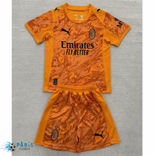Flocage Maillot Foot AC Milan Enfant Gardien de but Orange 2025/26
