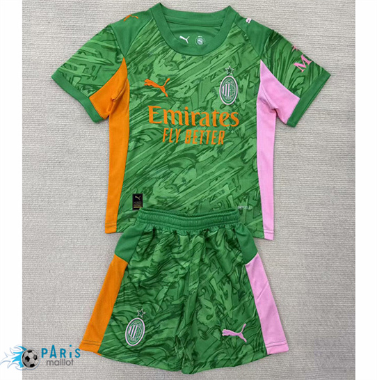 Prix Maillot Foot AC Milan Enfant Gardien de but Vert 2025/26