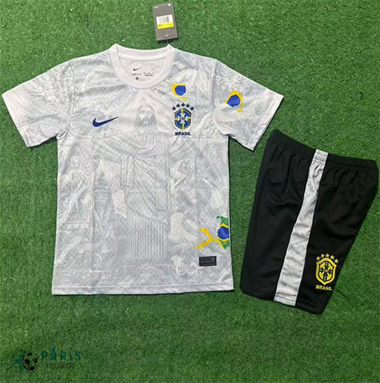 Prix Maillot Foot Brésil Enfant Special Gris 2025/26