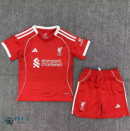 Créer Maillot Foot Liverpool Enfant Domicile 2025/26