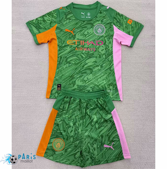 Marque Maillot Foot Manchester City Enfant Gardien de but Vert 2025/26