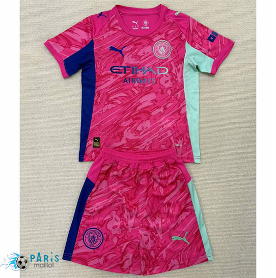 Prix Maillot Foot Manchester City Enfant Gardien de but Pourpre 2025/26