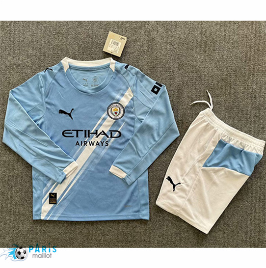Prix Maillot Foot Manchester City Enfant Domicile Manche Longue 2025/26