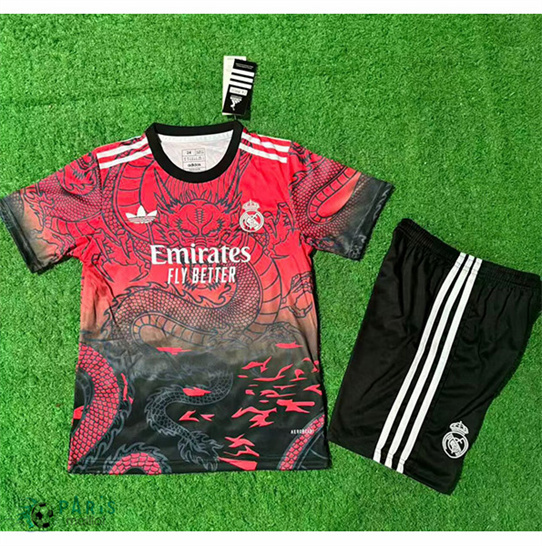 Nouveau Maillot Foot Real Madrid Enfant Rouge 2025/26