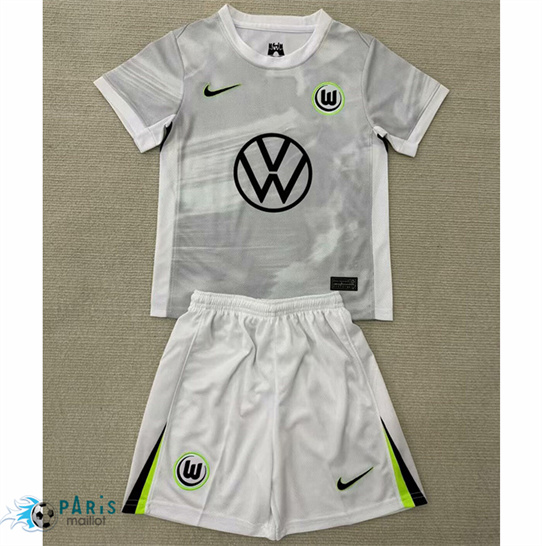 Nouveau Maillot Foot VfL Wolfsburg Enfant Exterieur 2025/26