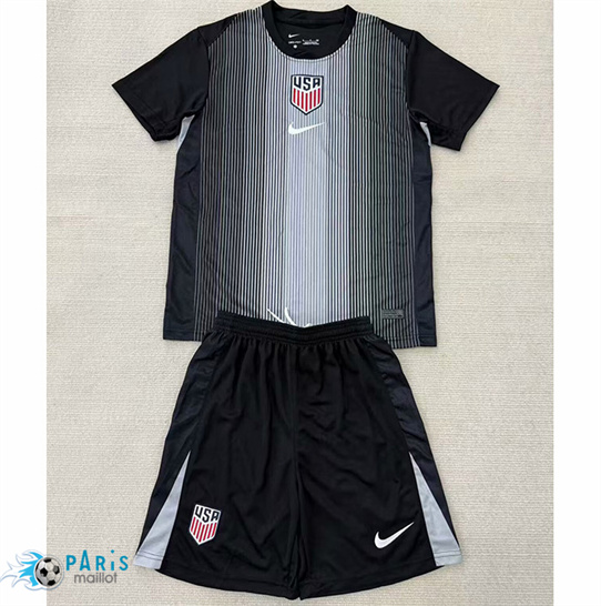 Achat Maillot Foot États-Unis Enfant Gardien de but Noir 2025/26