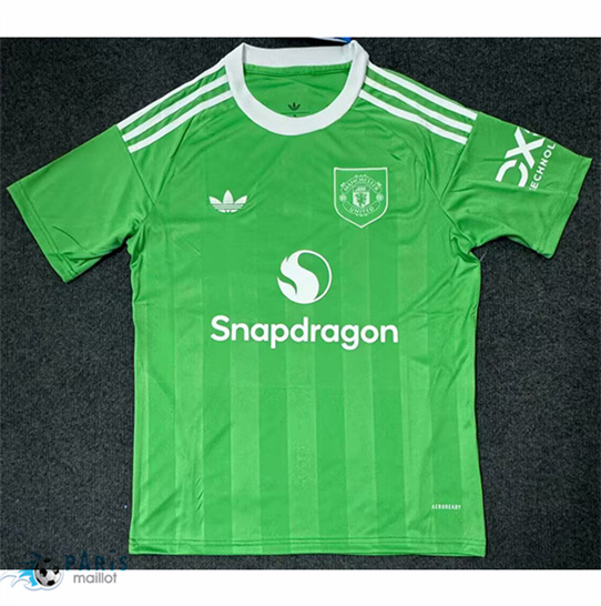 Nouveau Maillot Foot Manchester United Gardien de but Vert 2025/26