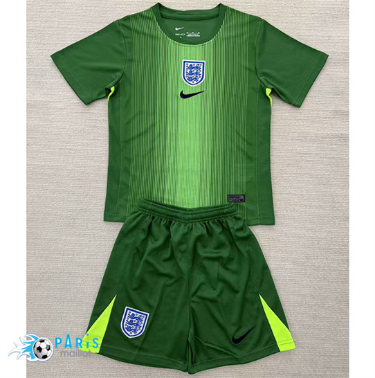 Maillot Foot Angleterre Enfant Gardien De But Vert 2025/26