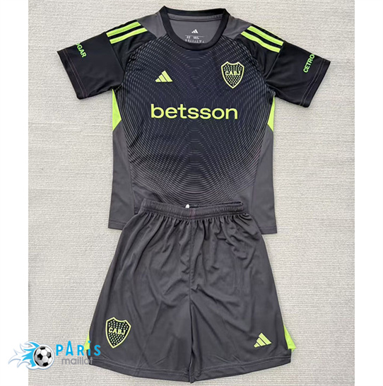 Maillot Foot Boca Juniors Enfant Gardien de but Gris/Noir 2025/26