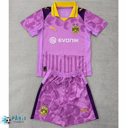 Maillot Foot Borussia Dortmund Enfant Gardien De But Pourpre 2025/26