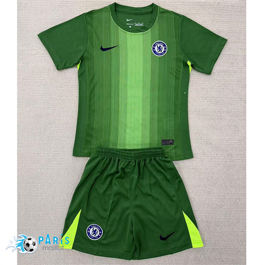 Maillot Foot Chelsea Enfant Gardien De But Vert 2025/26