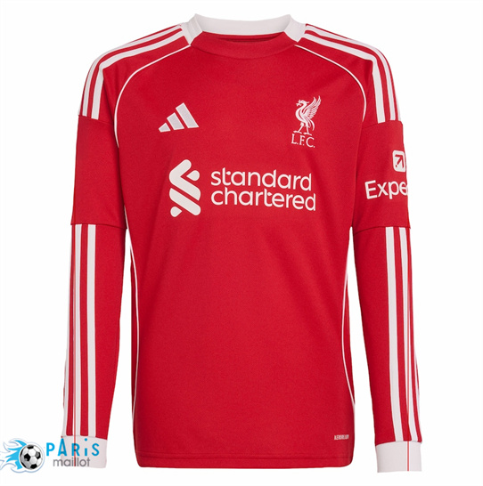 Maillot Foot Liverpool Domicile Manche Longue 2025/26
