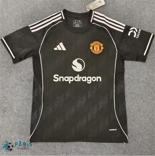Maillot Foot Manchester United traning Noir 2025/26
