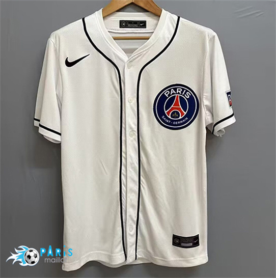 Maillot Foot PSG baseball Blanc 2025/26