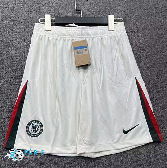 Maillot Foot Chelsea Short Exterieur Blanc 2025/26